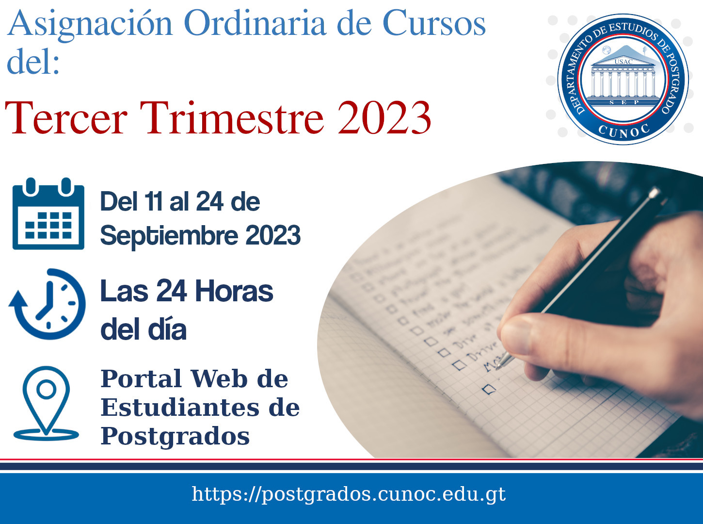 Asignación de Cursos Tercer Trimestre 2023