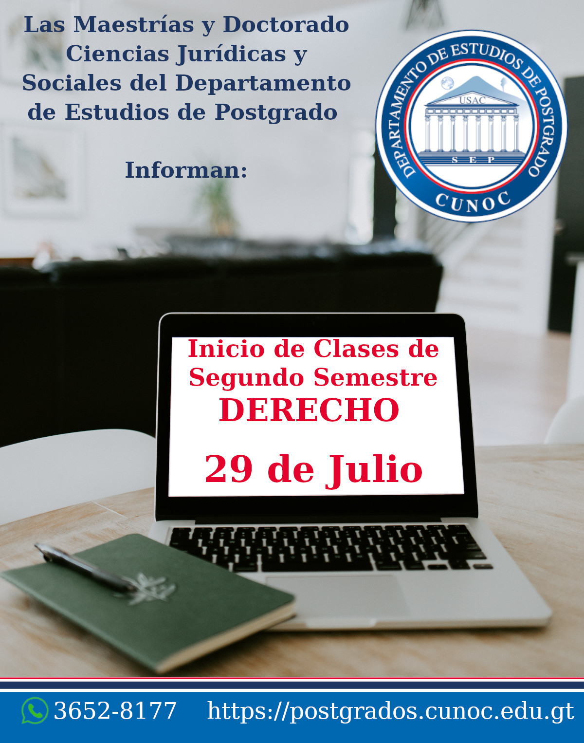 Inicio de Clases Derecho Segundo Semestre 2023