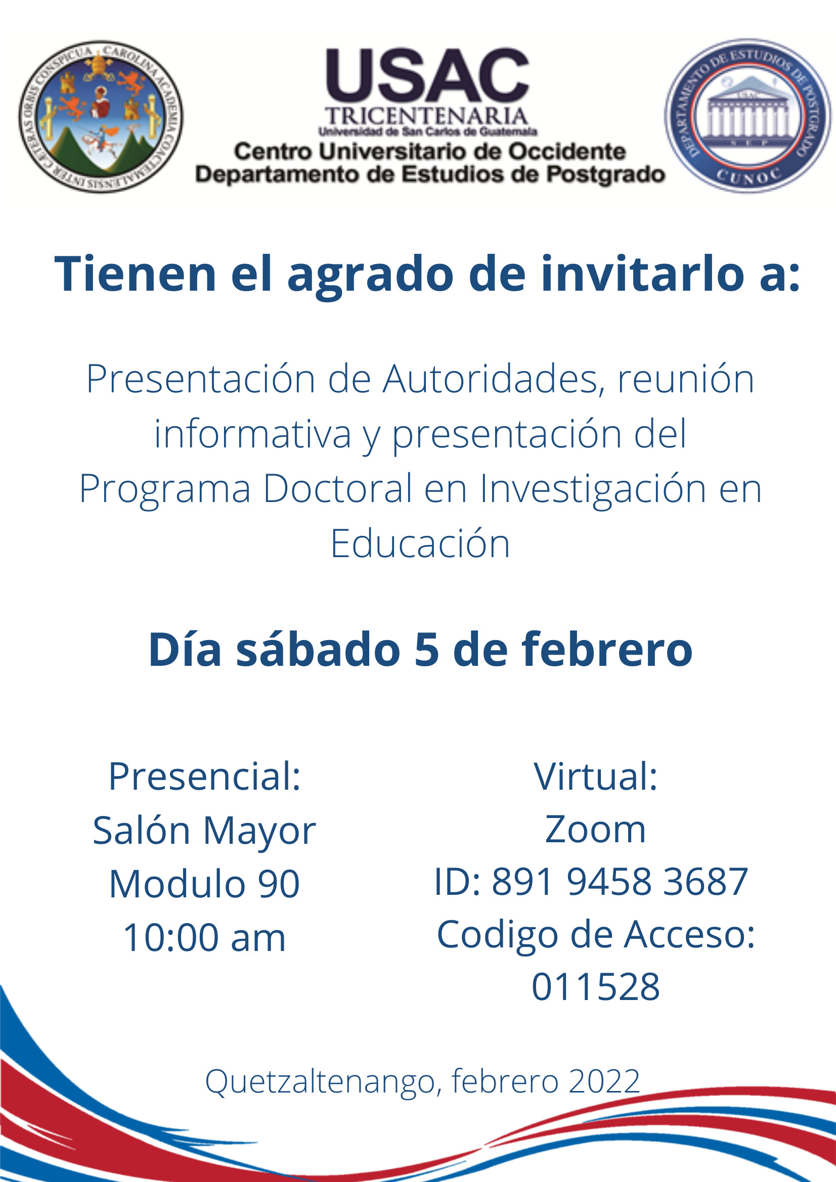 Reunión Informativa para Doctorado en Investigación en Educación