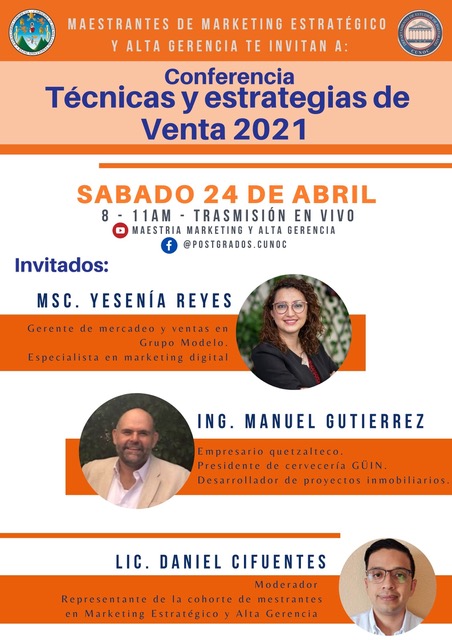 Conferencia Técnicas y Estrategias de Ventas 2021