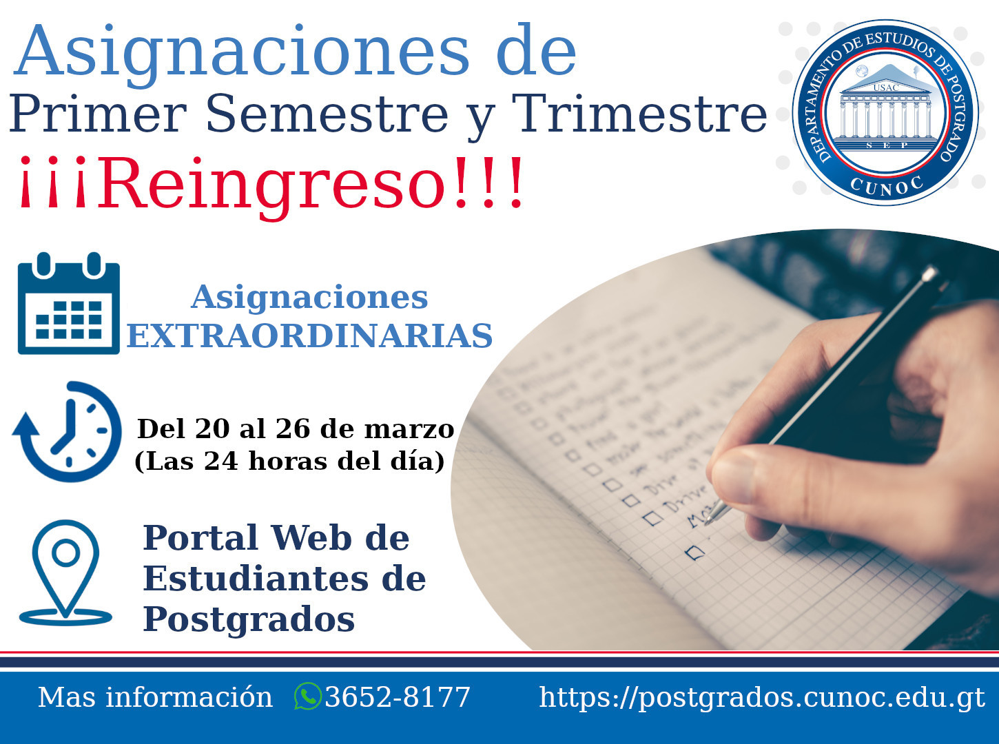 Asignaciones Extraordinarias de Primer Trimestre y Primer Semestre 2023
