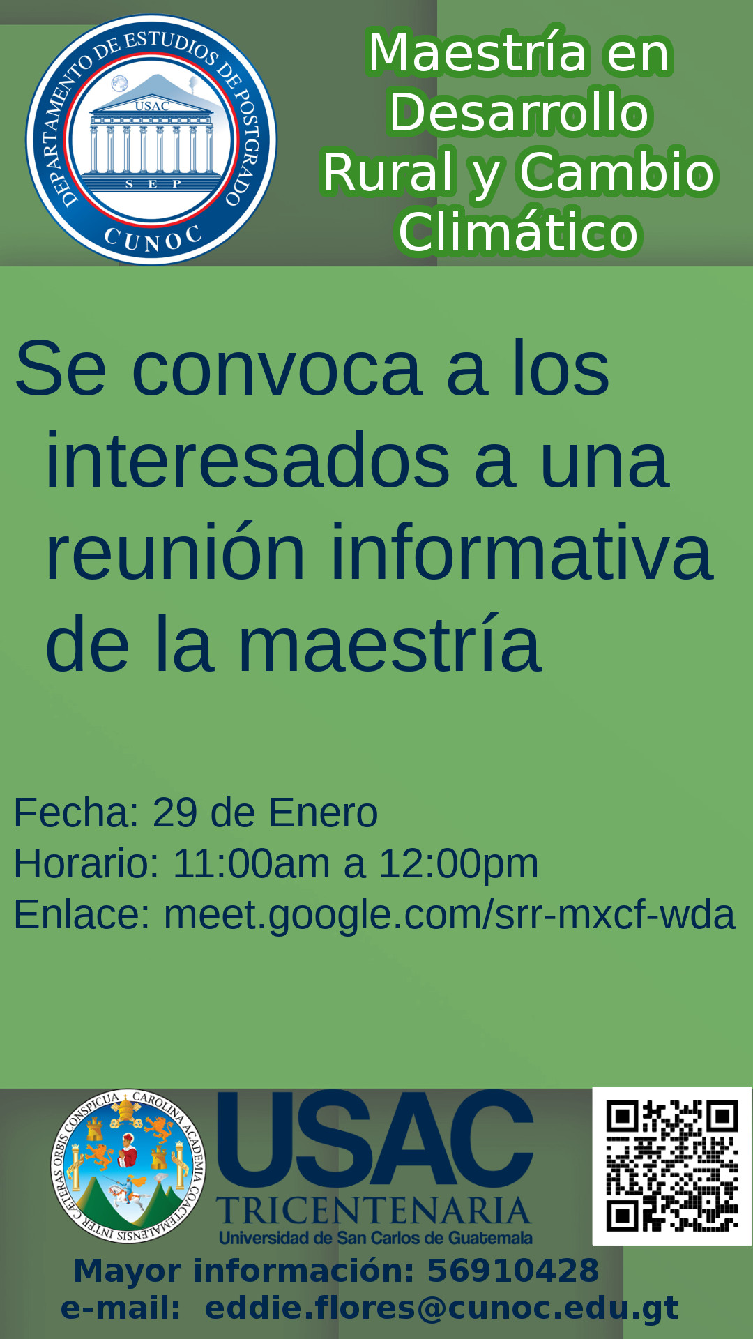 Reunión Informativa para Maestría en Desarrollo Rural