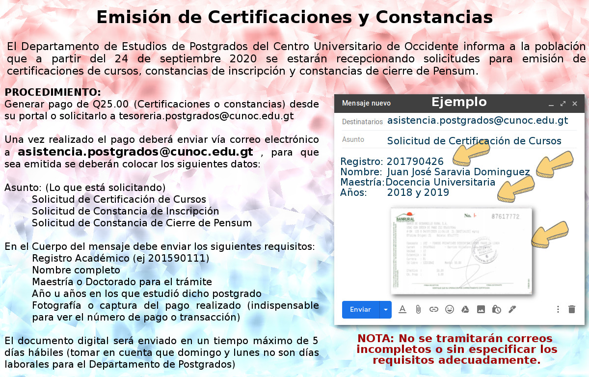 Emisión de Certificaciones y Constancias