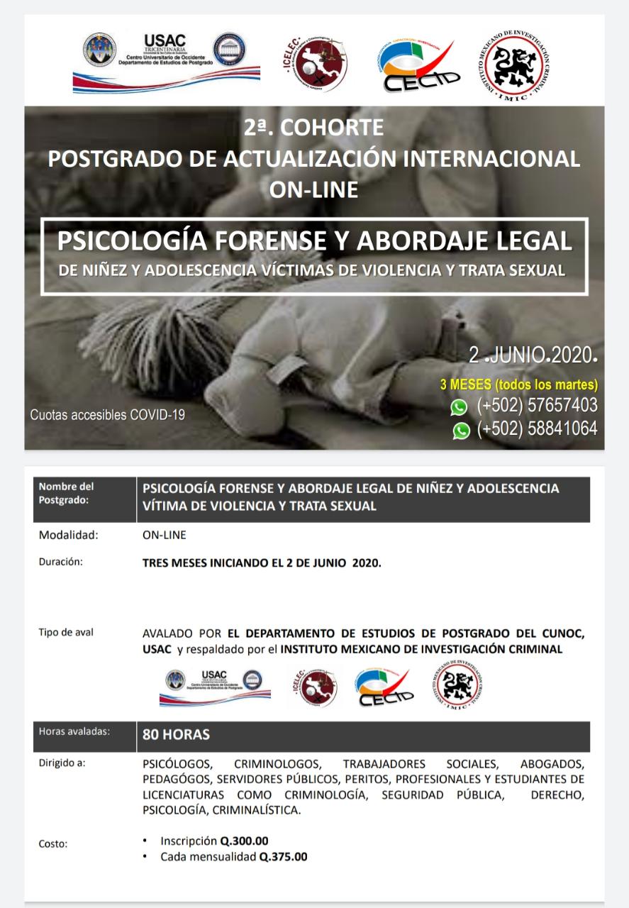 2da Cohorte Postgrado de Psicología Forense y Abordaje Legal