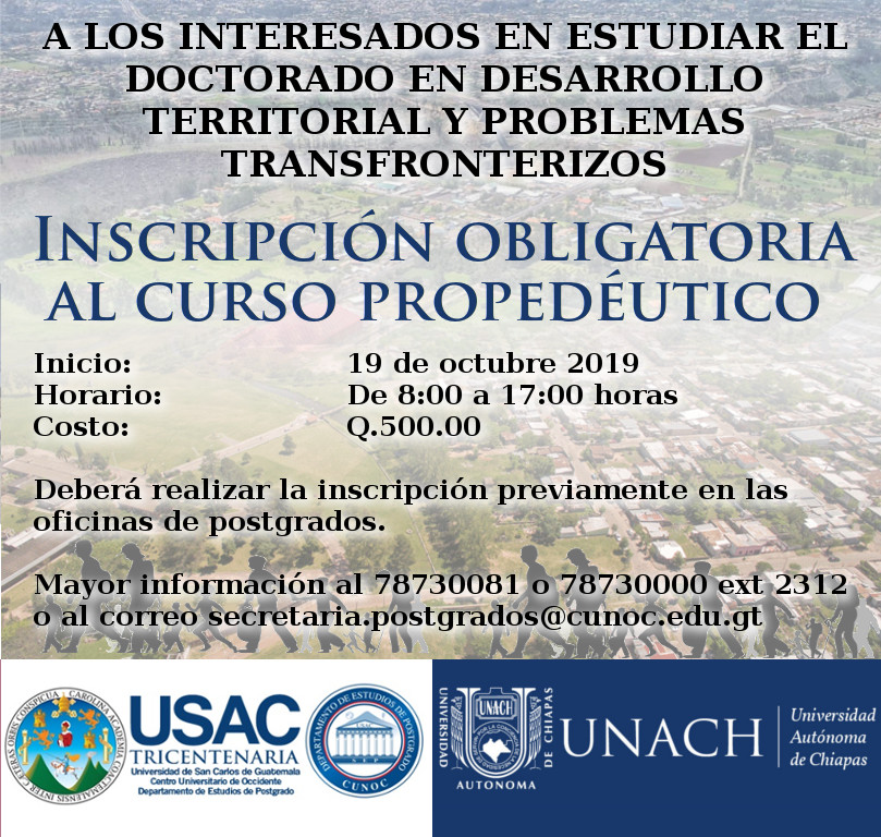 Propedéutico de Doctorado en Desarrollo Territorial