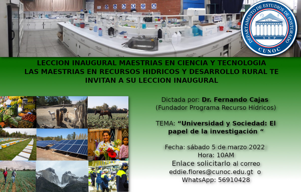 Lección Inaugural Maestrías en Ciencia y Tecnología