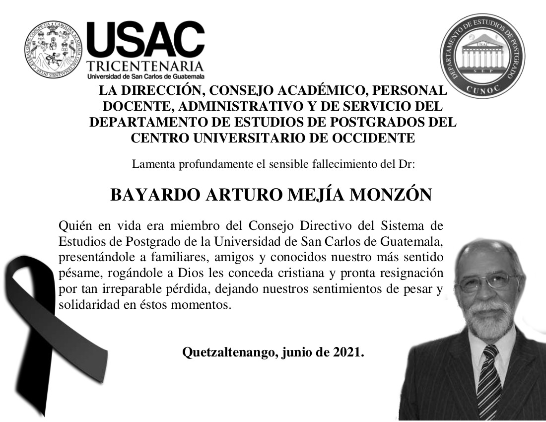 Esquela Dr Bayardo Mejía