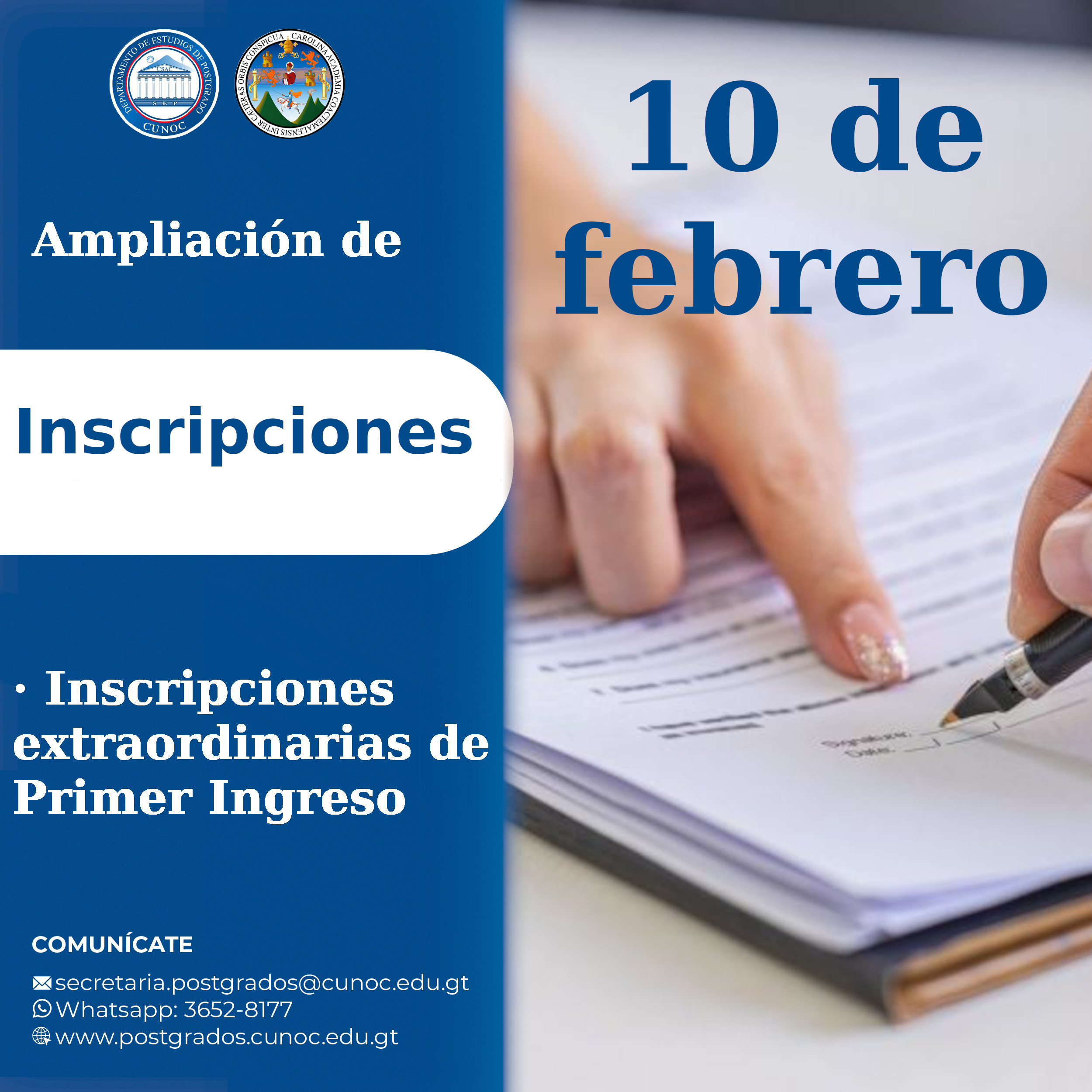 Inscripciones Extraordinarias 2024