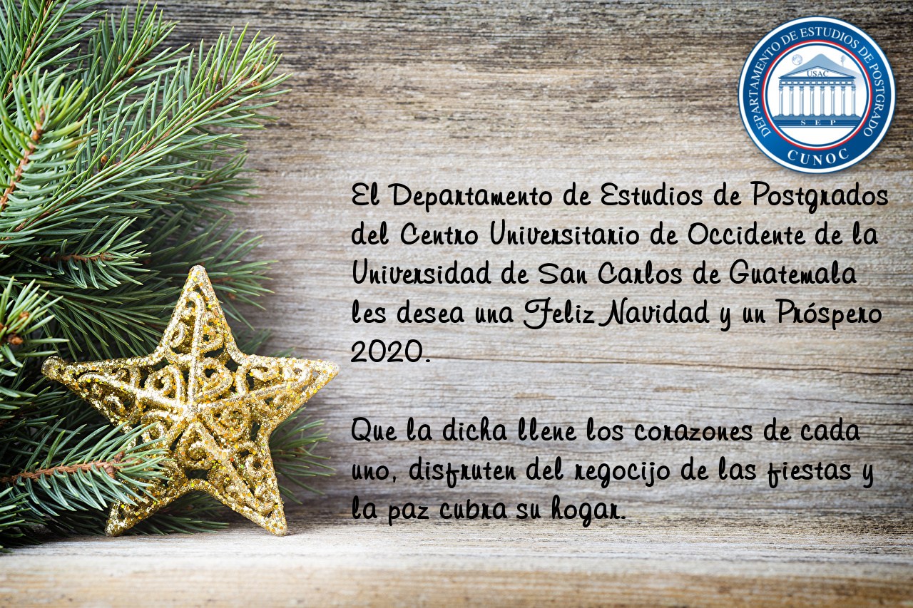 Feliz Navidad y Próspero 2020