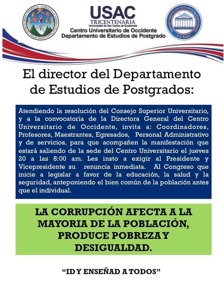 Comunicado de Dirección