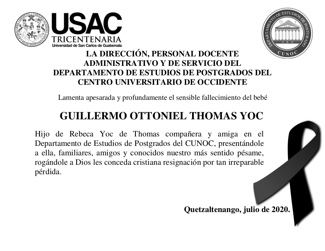 Esquela Guillermo Yoc