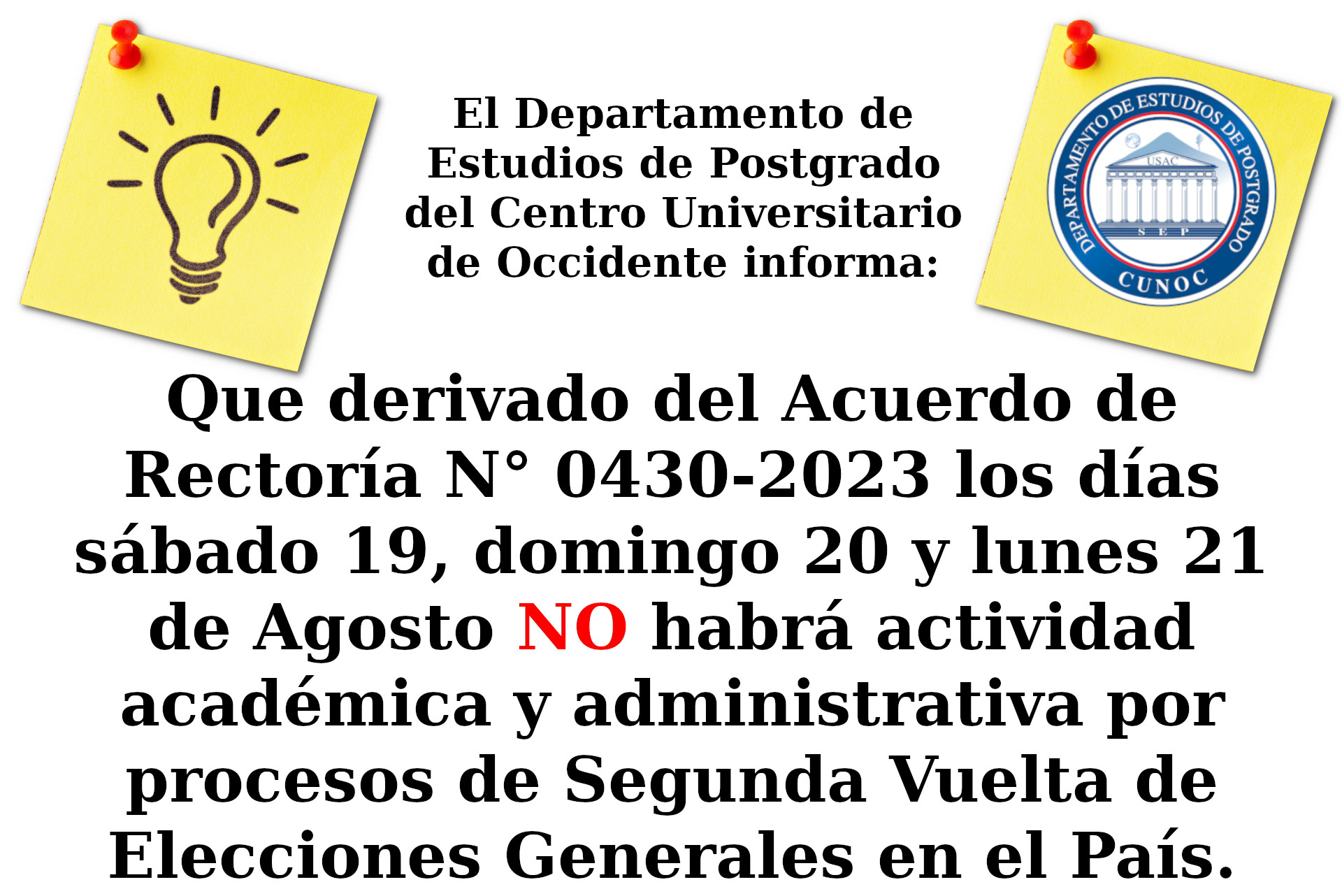 Información de Actividades Académicas 19 de Agosto 2023