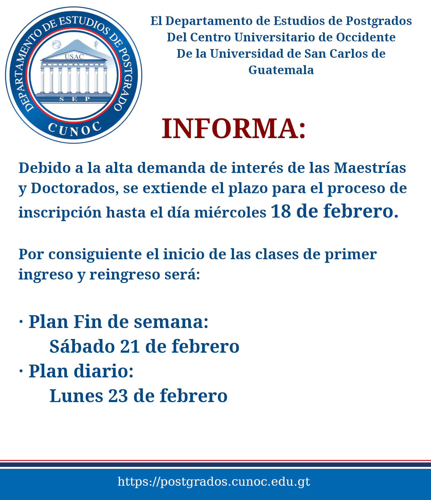 Inicio de Clases 2026 y Proceso de Inscripción