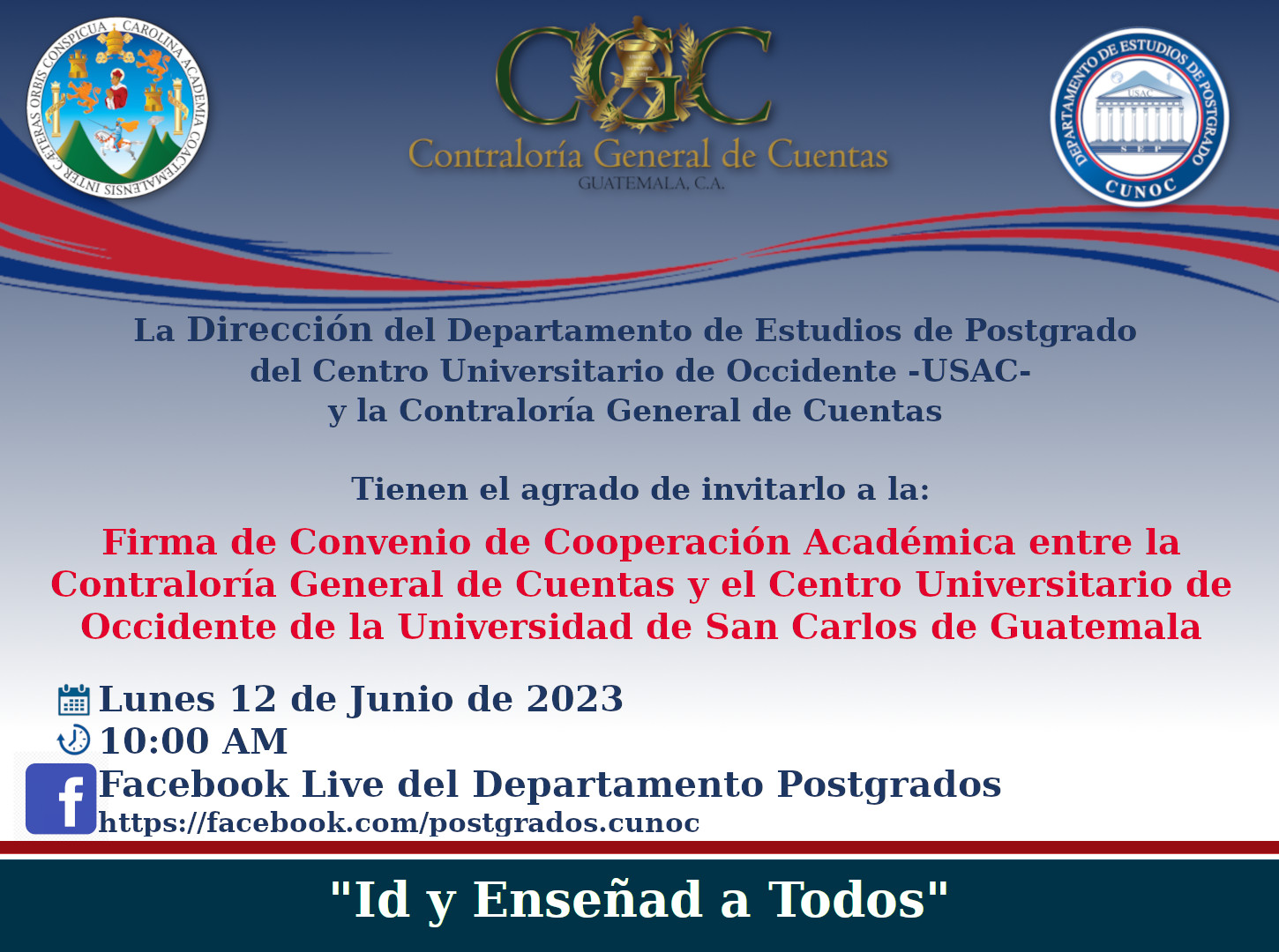 Firma de Convenio con Contraloría General de Cuentas