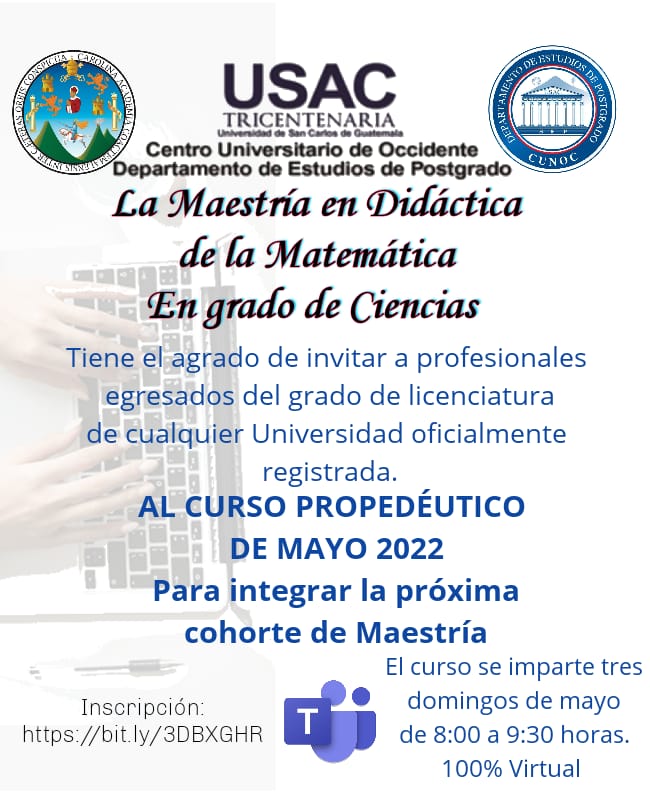 Propedéutico Maestría en Didáctica de la Matemática 2022