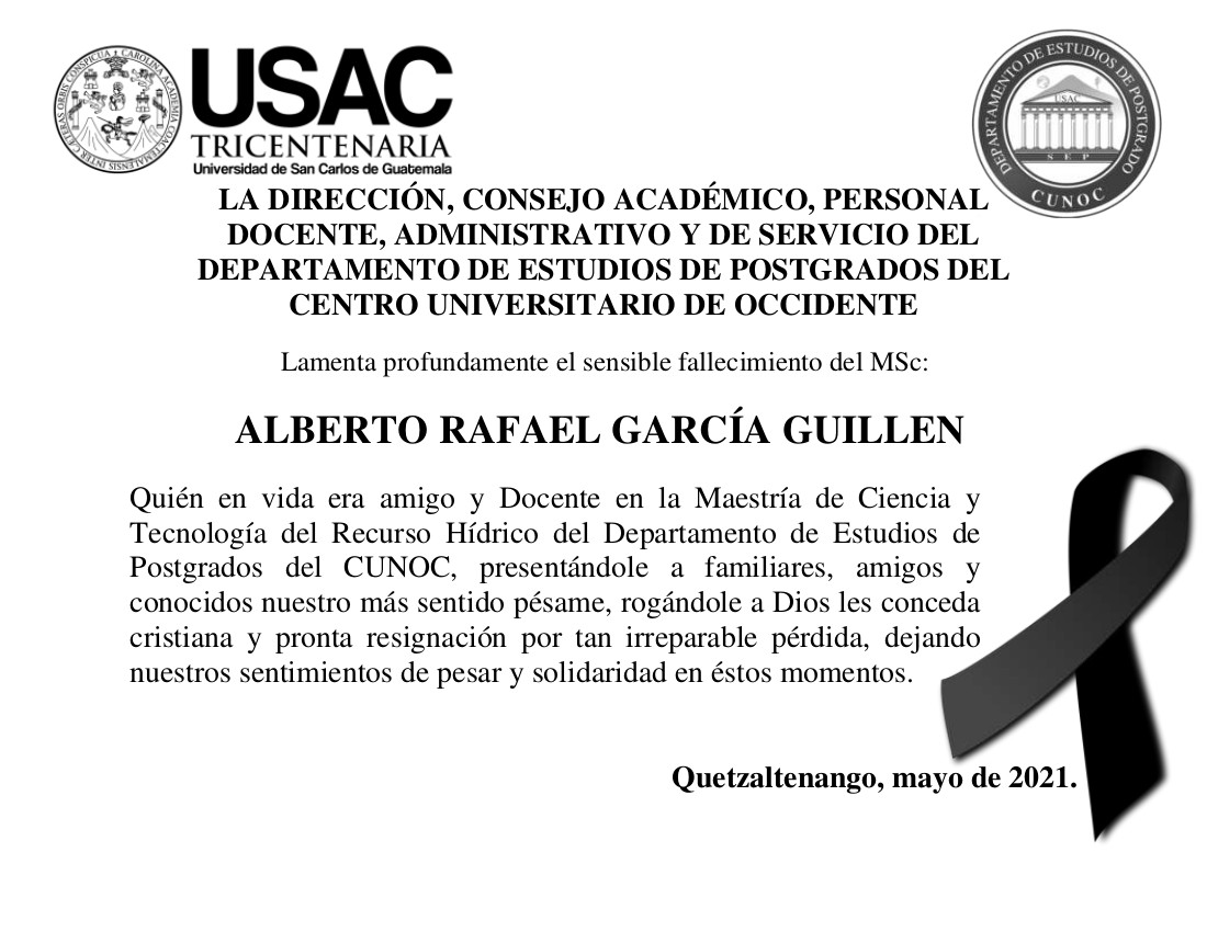 Esquela Alberto García Guillen