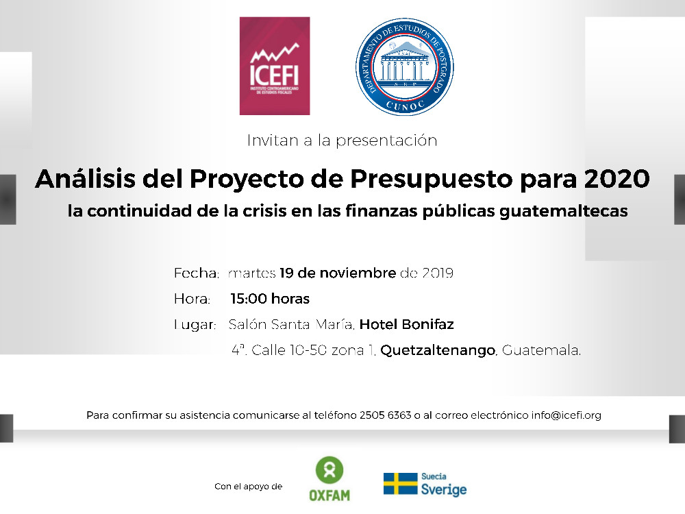 Presentación del Proyecto de Presupuesto 2020