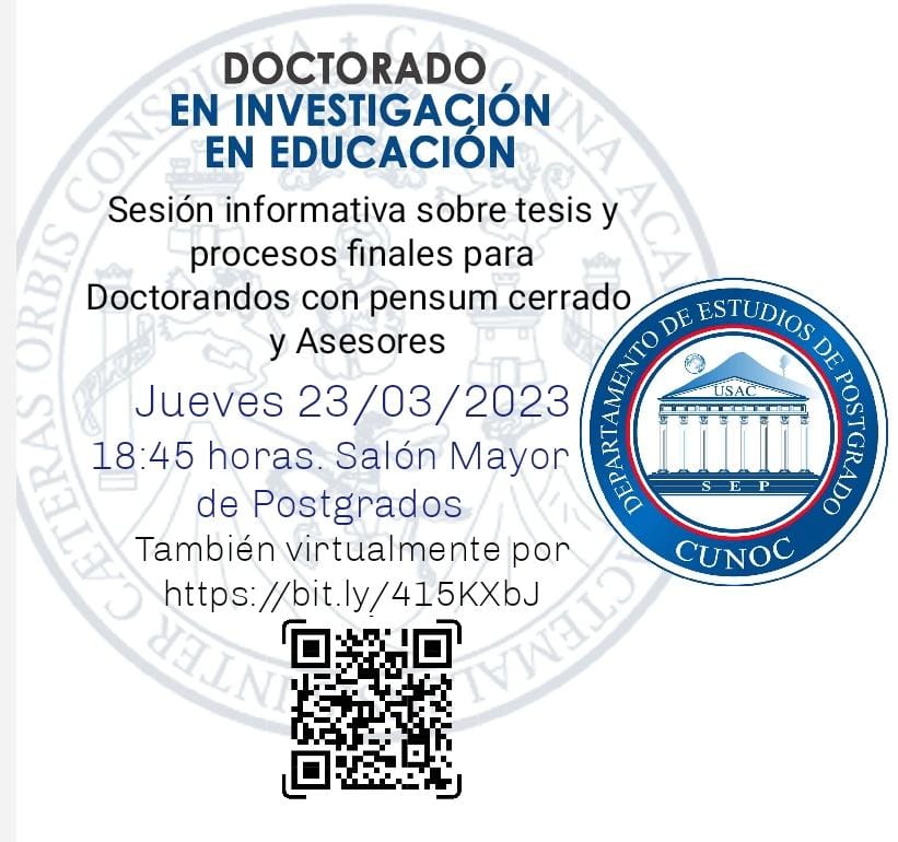 Sesión sobre Tesis y Procesos finales de Doctorandos