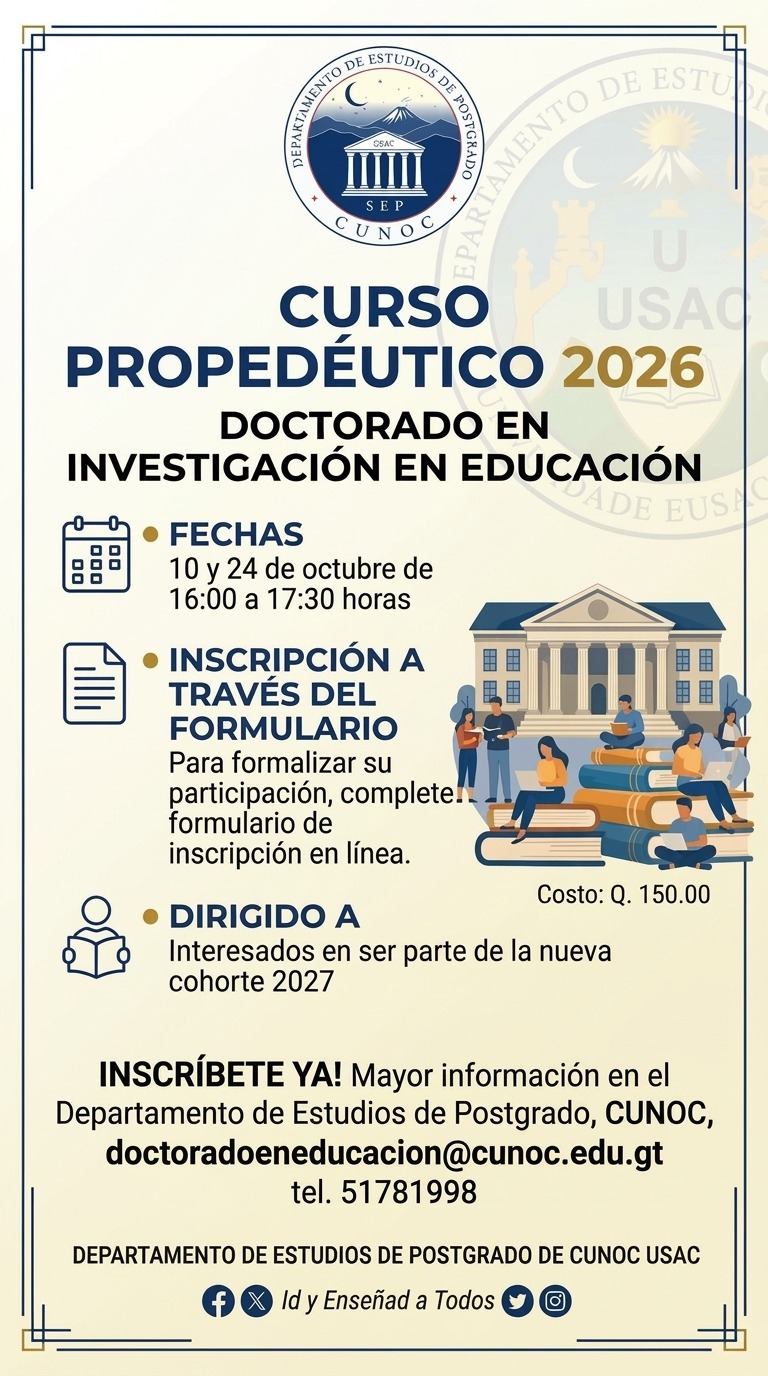 Propedéutico para Doctorado en Investigación en Educación 2026