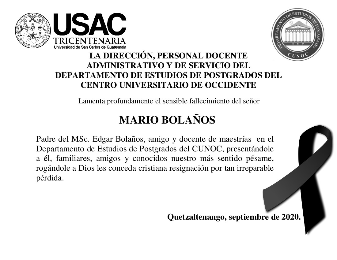 Esquela Padre Msc Edgar Bolaños