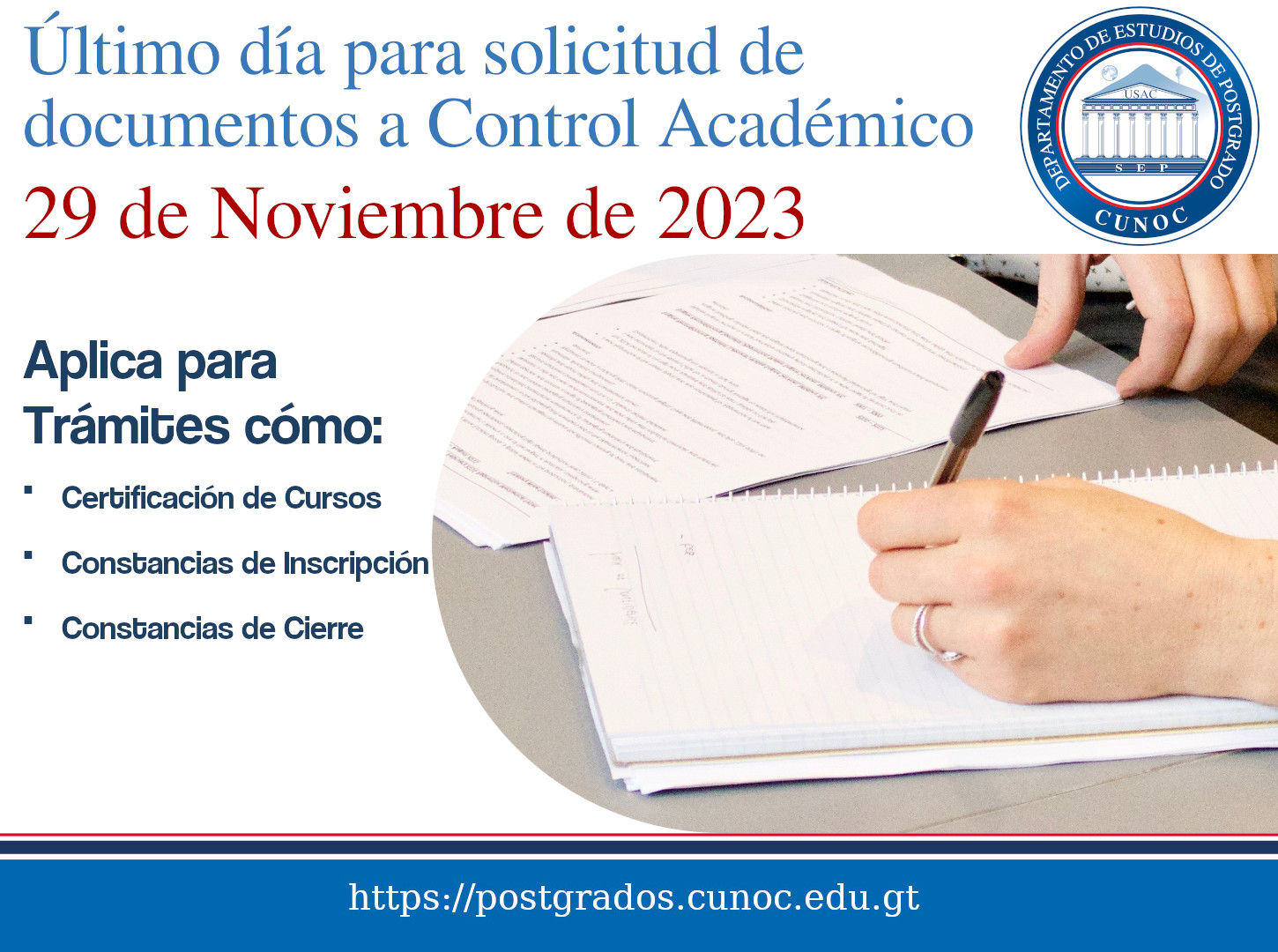 Solicitudes a Control Académico 2023