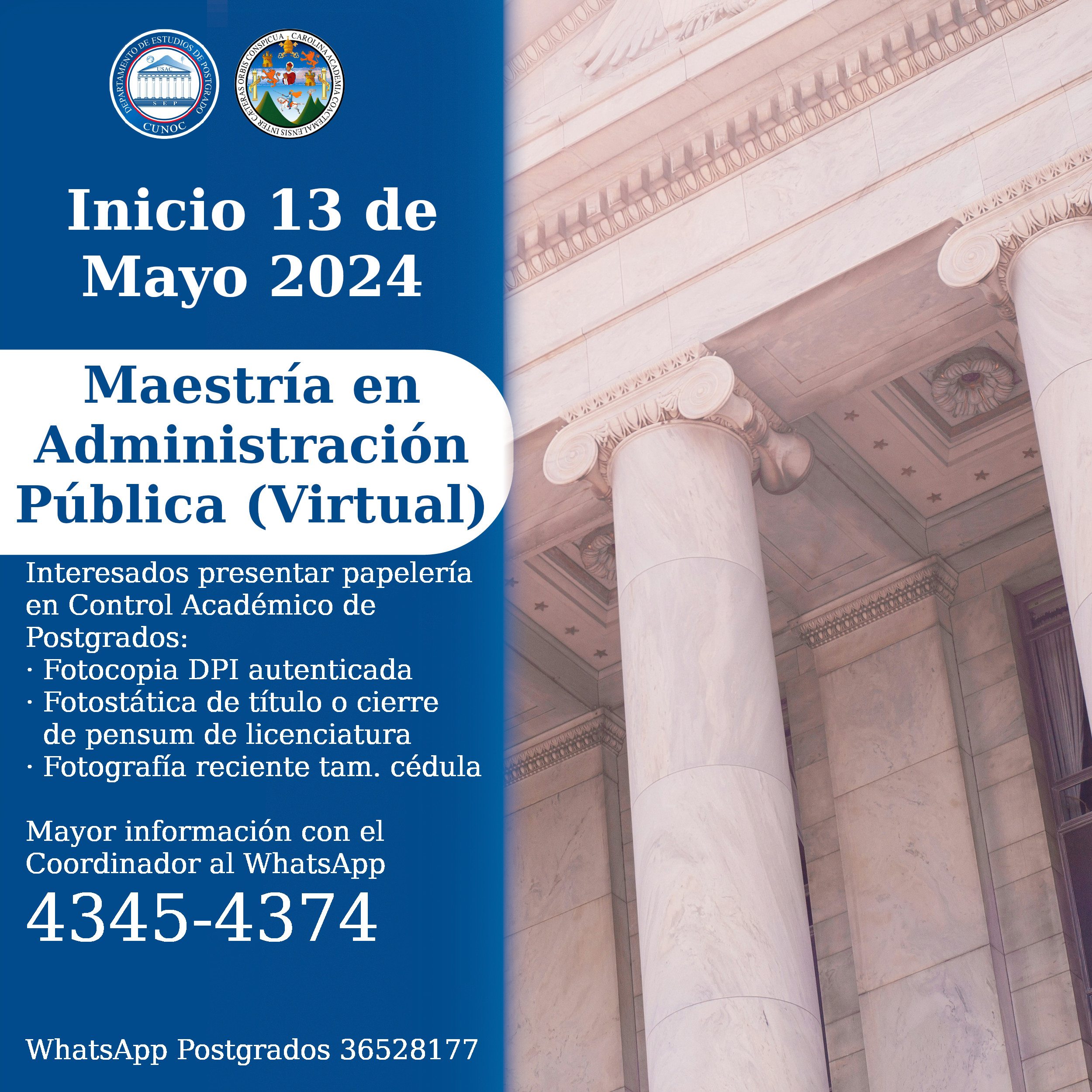 Nueva Cohorte Maestría en Administración Pública 2024