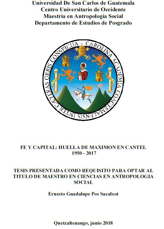 FE Y CAPITAL: HUELLA DE MAXIMON EN CANTEL 1950 - 2017