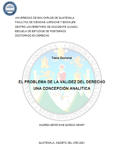 EL PROBLEMA DE LA VALIDEZ DEL DERECHO UNA CONCEPCIÓN ANALÍTICA
