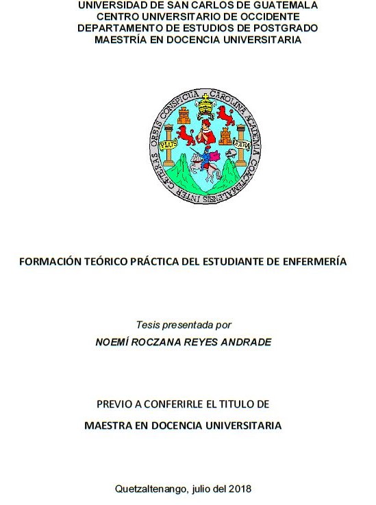 FORMACIÓN TEÓRICO PRÁCTICA DEL ESTUDIANTE DE ENFERMERÍA