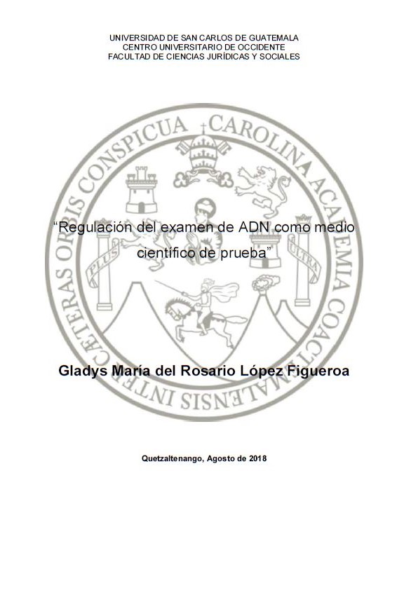 REGULACIÓN DEL EXAMEN DE ADN COMO MEDIO CIENTÍFICO DE PRUEBA 